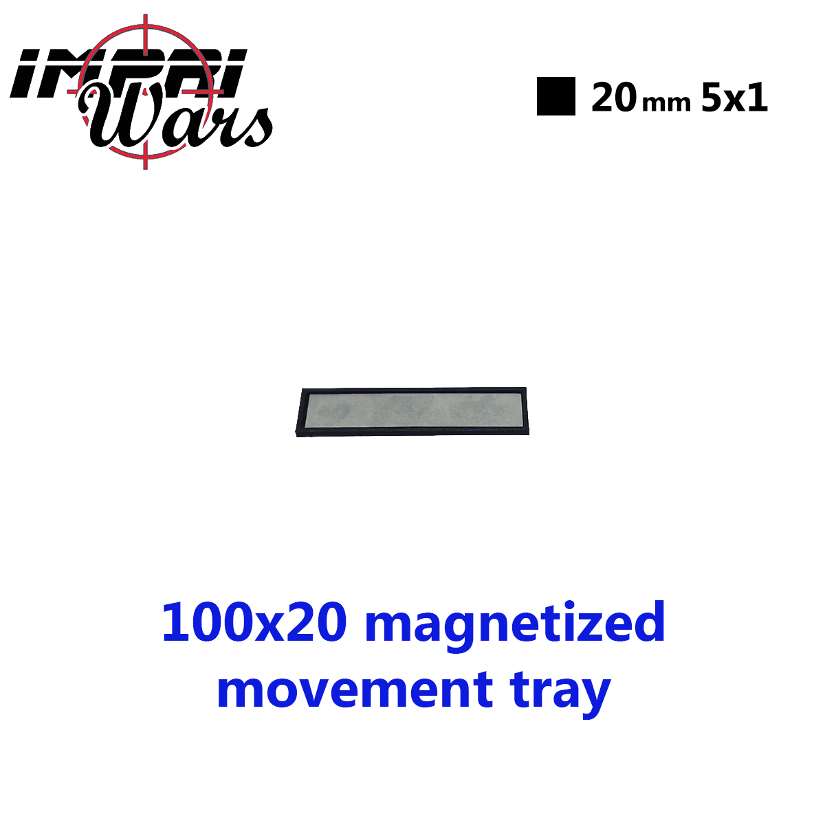 100 × 20 mm magnetic movement tray (5 × 1 20 mm bases)