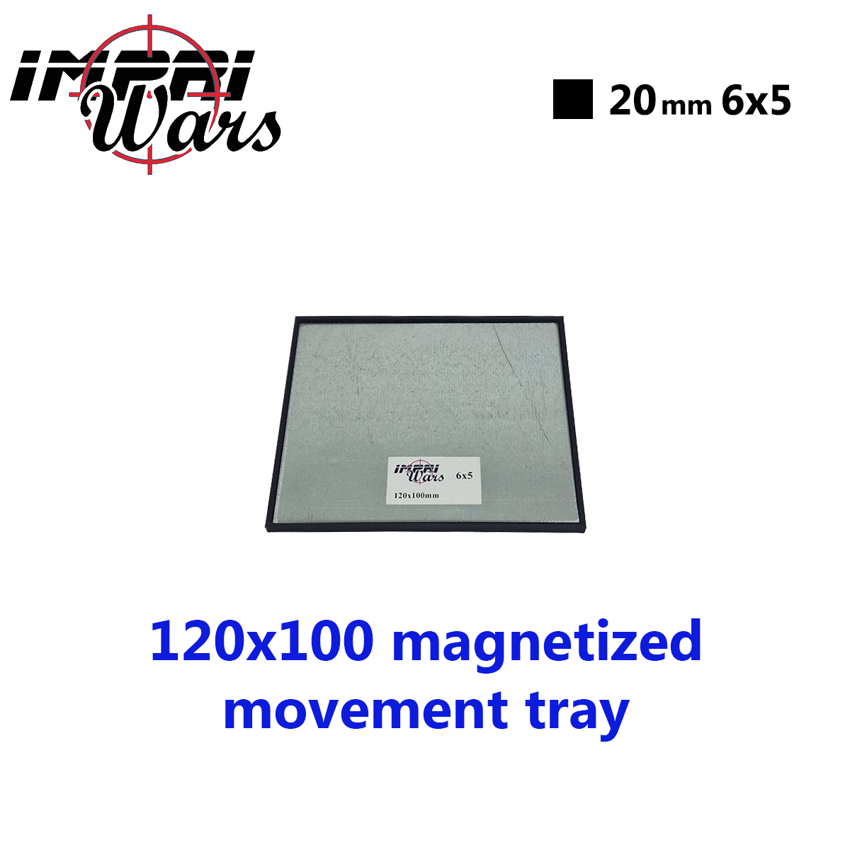 Bandeja de movimiento imantada de 120 × 100 mm (6 × 5 peanas de 20 mm)