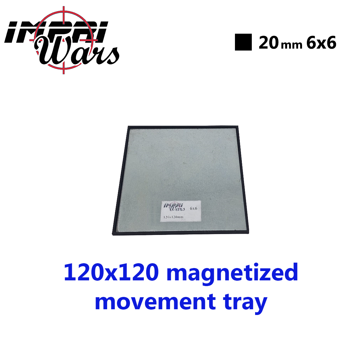 120 × 120 mm magnetic movement tray (6 × 6 20 mm bases)