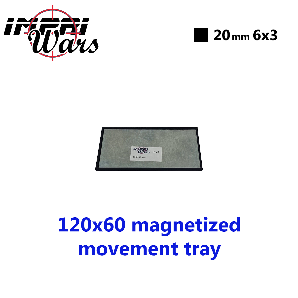 Bandeja de movimiento imantada de 120 × 60 mm (6 × 3 peanas de 20 mm)