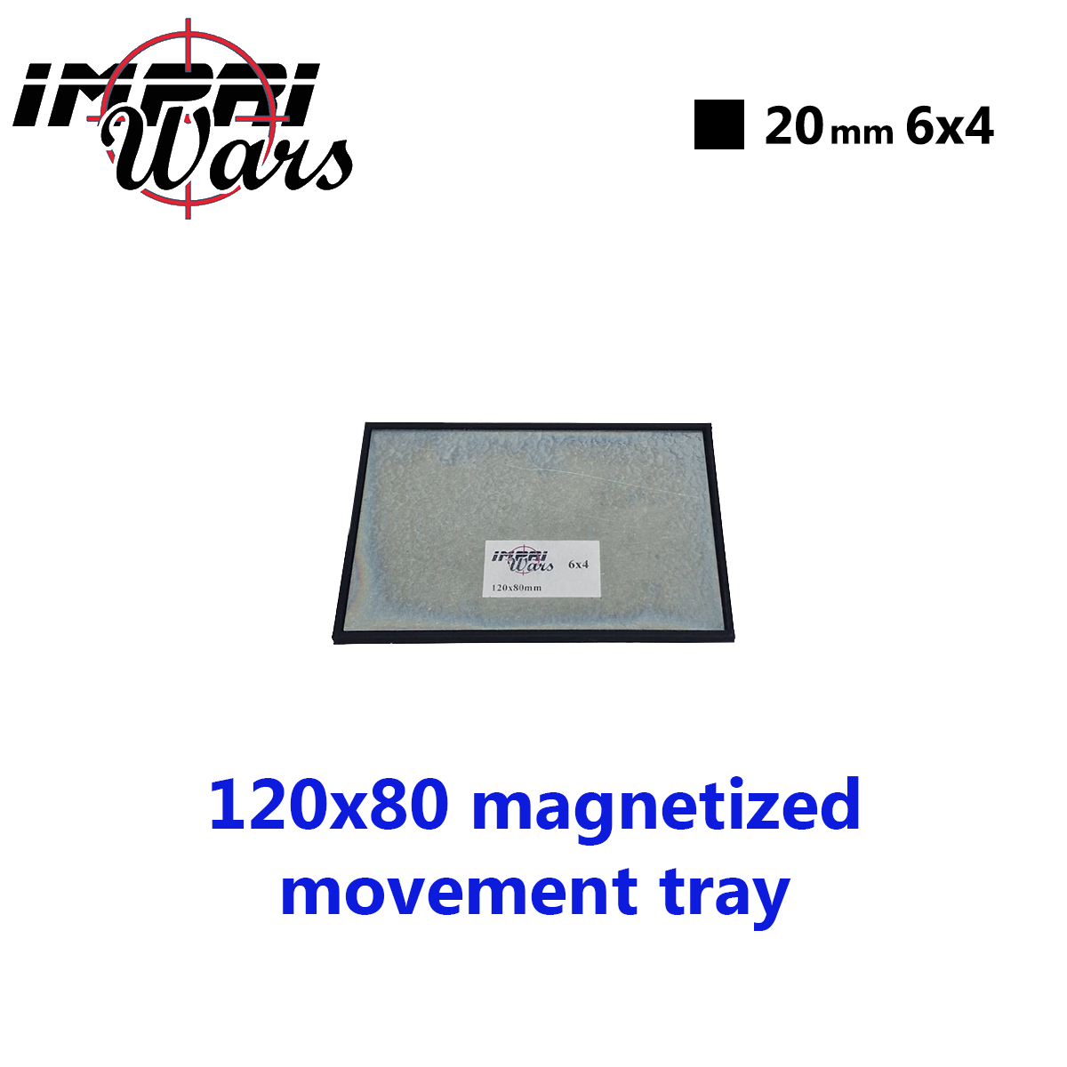 Bandeja de movimiento imantada de 120 × 80 mm (6 × 4 peanas de 20 mm)
