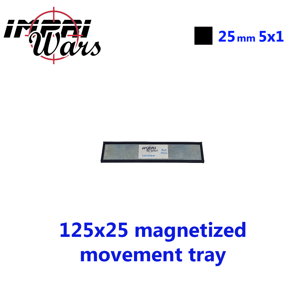 125 × 25 mm magnetic movement tray (5 × 1 25 mm bases)