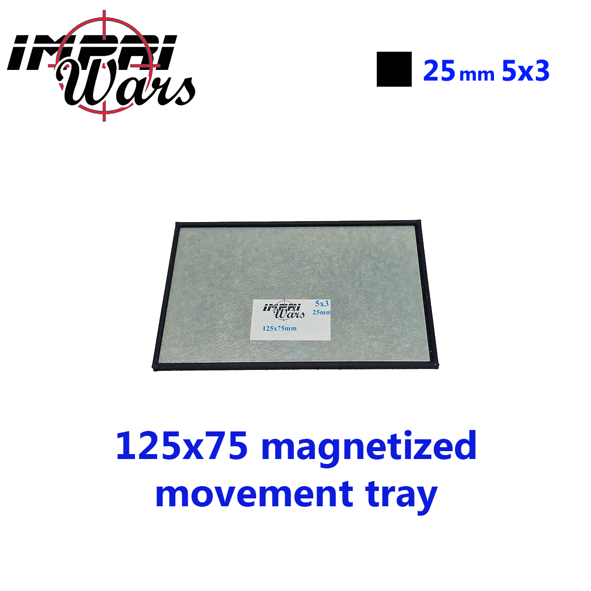 125 × 75 mm magnetic movement tray (5 × 3 25 mm bases)
