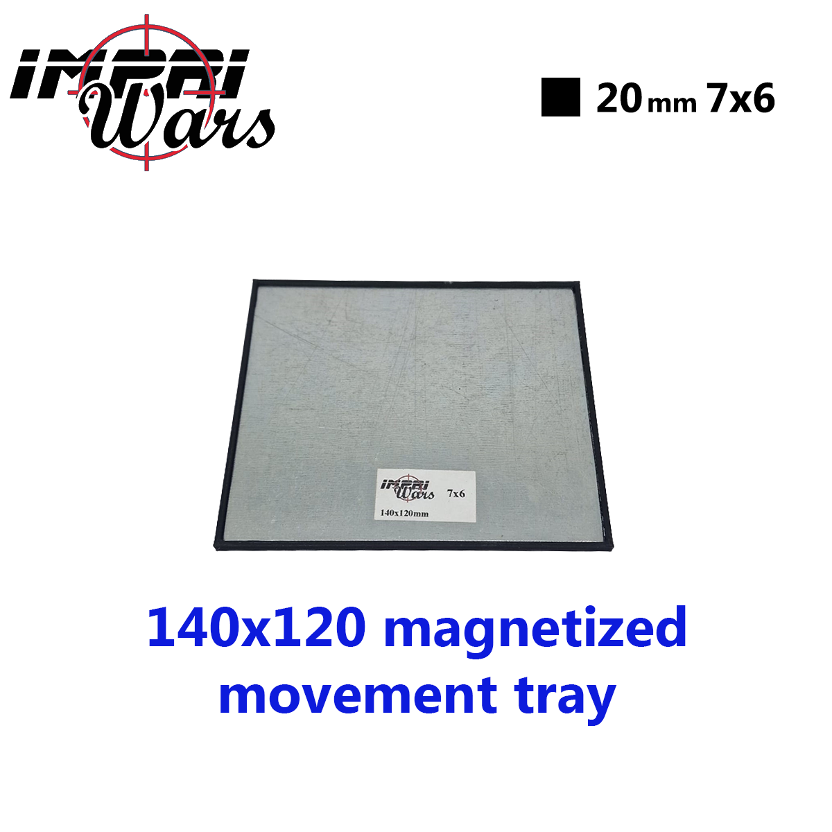 Bandeja de movimiento imantada de 140 × 120 mm (7 × 6 peanas de 20 mm)