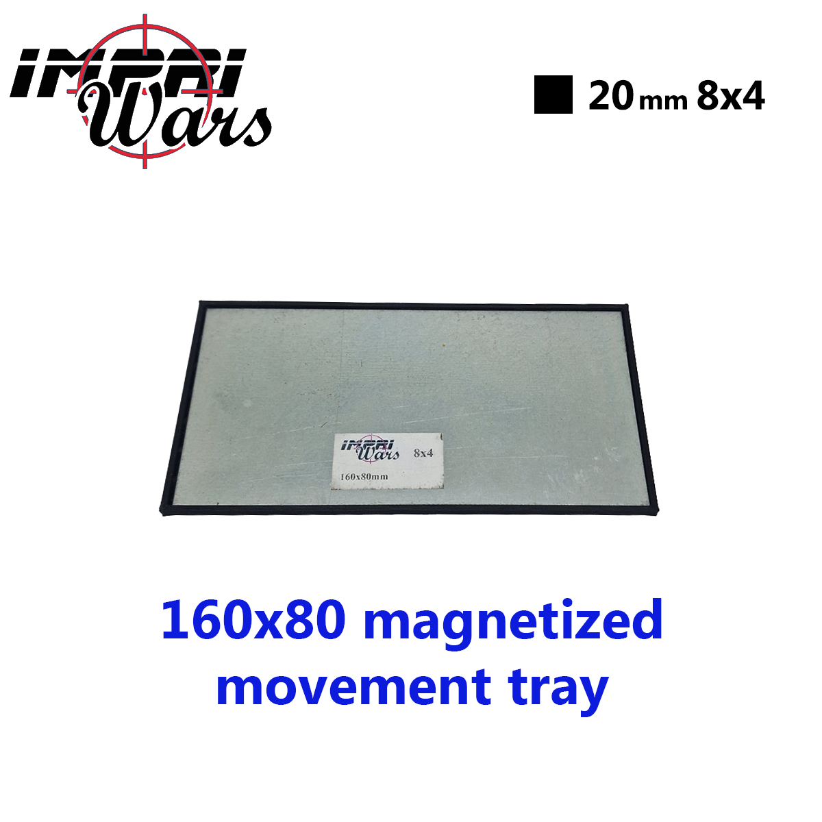 160 × 80 mm magnetic movement tray (8 × 4 20 mm bases)