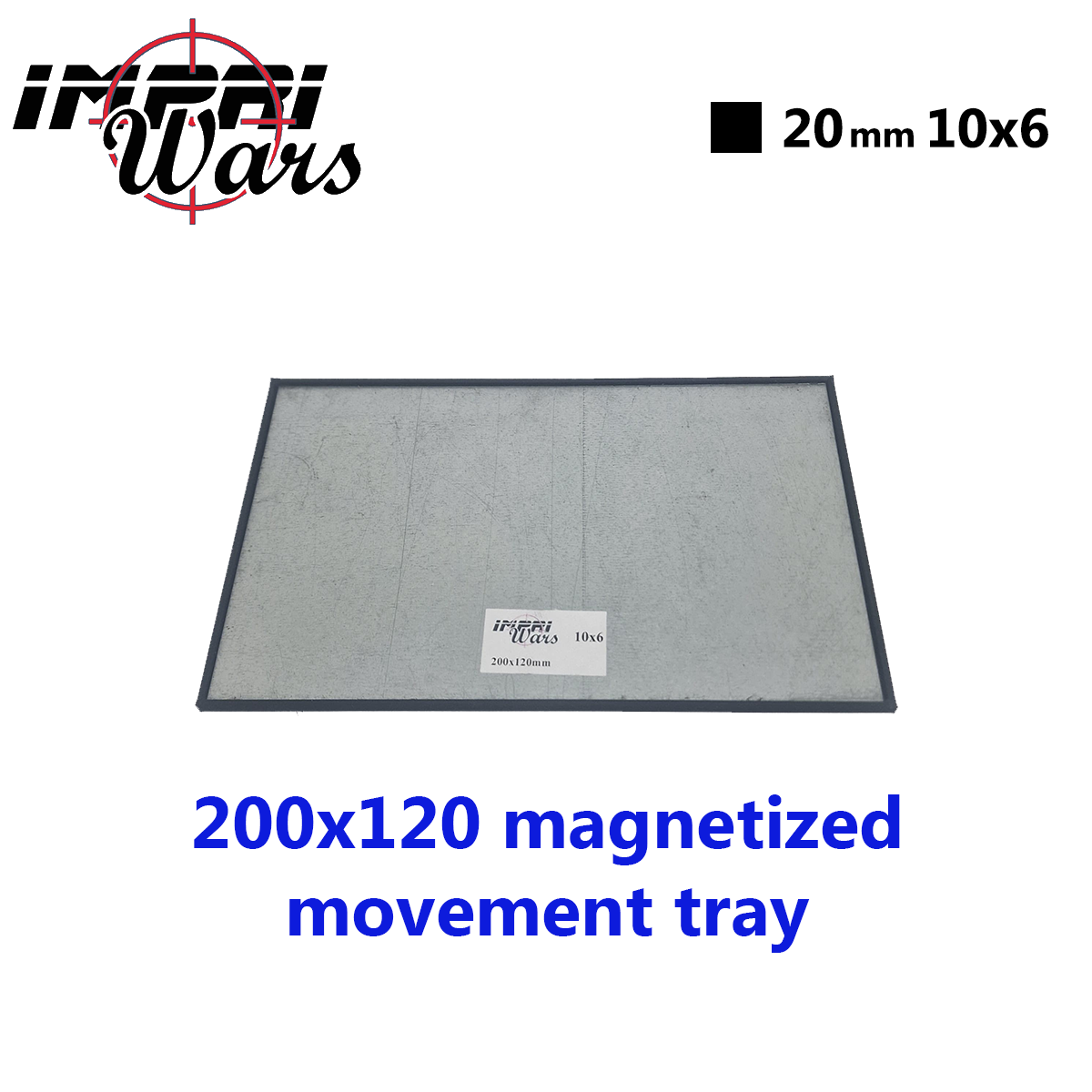 200 × 120 mm magnetic movement tray (10 × 6 20 mm bases)