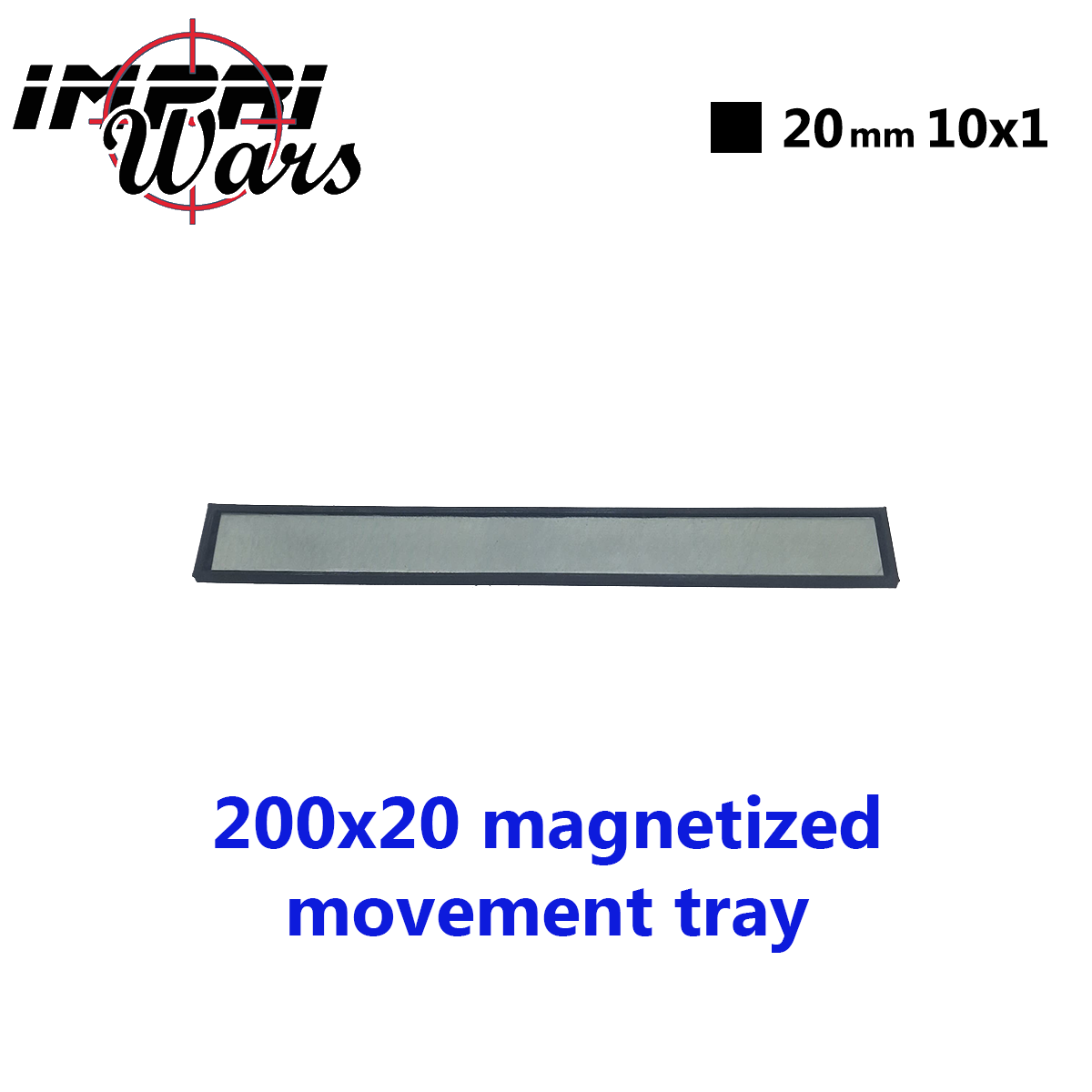200 × 20 mm magnetic movement tray (10 × 1 20 mm bases)