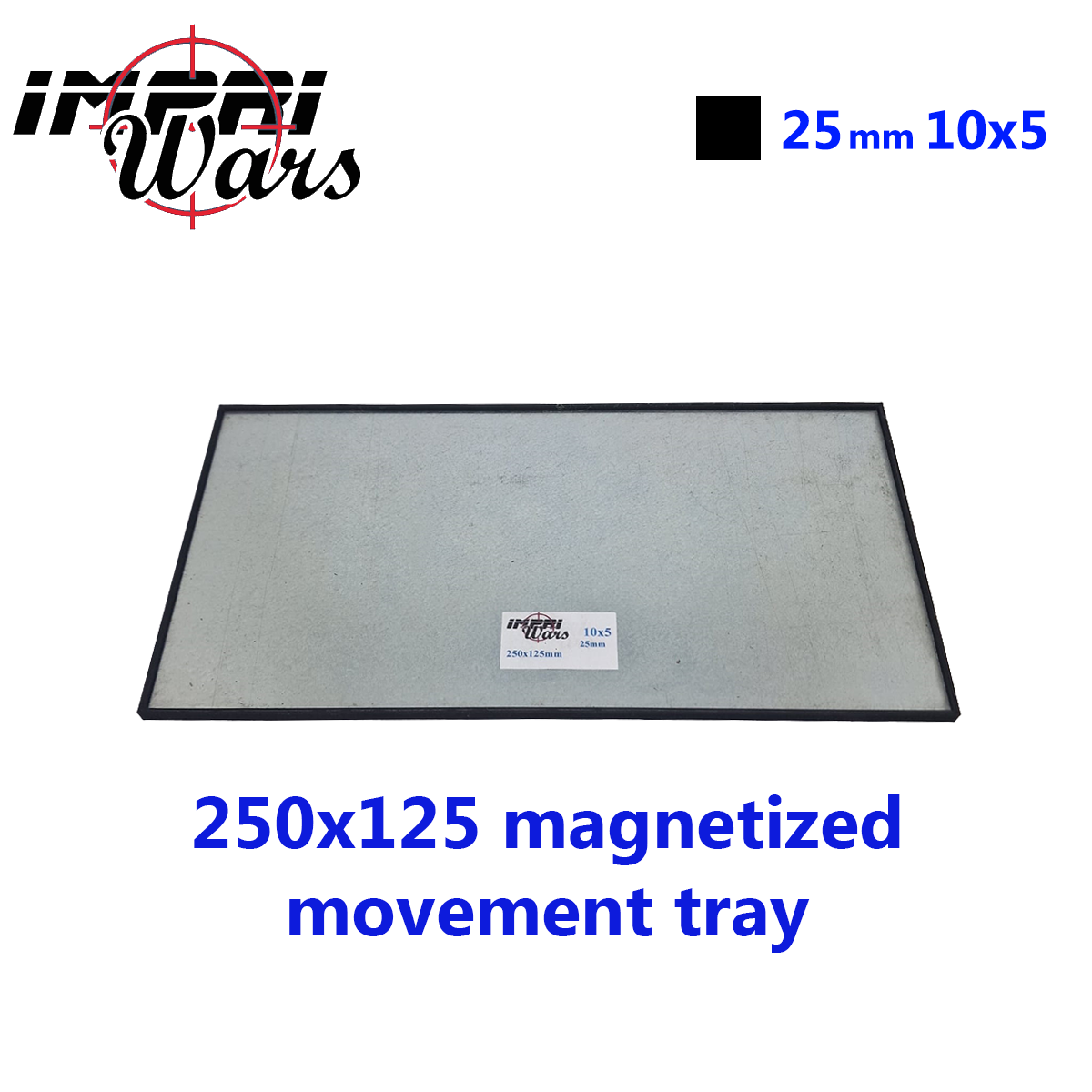 250 × 125 mm magnetic movement tray (10 × 5 25 mm bases)