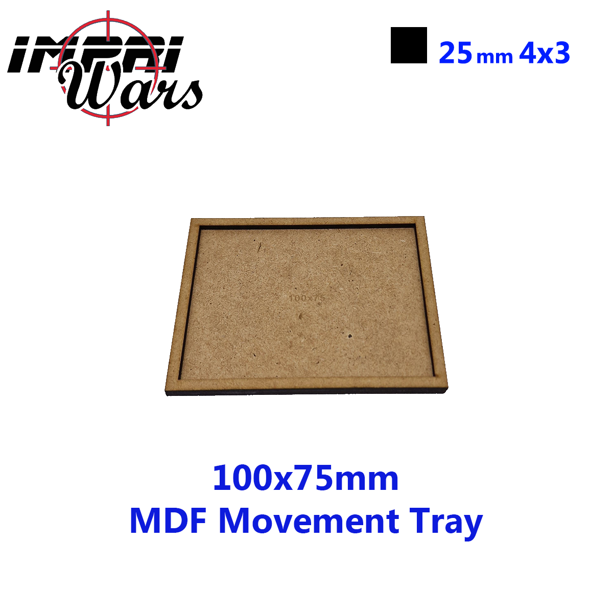 Bandeja de movimiento de DM de 100 × 75 mm (4 × 3 peanas de 25 mm)