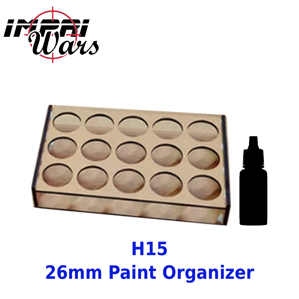Organizador de tintas H15, horizontal, para 15 frascos de tinta AK ou Vallejo