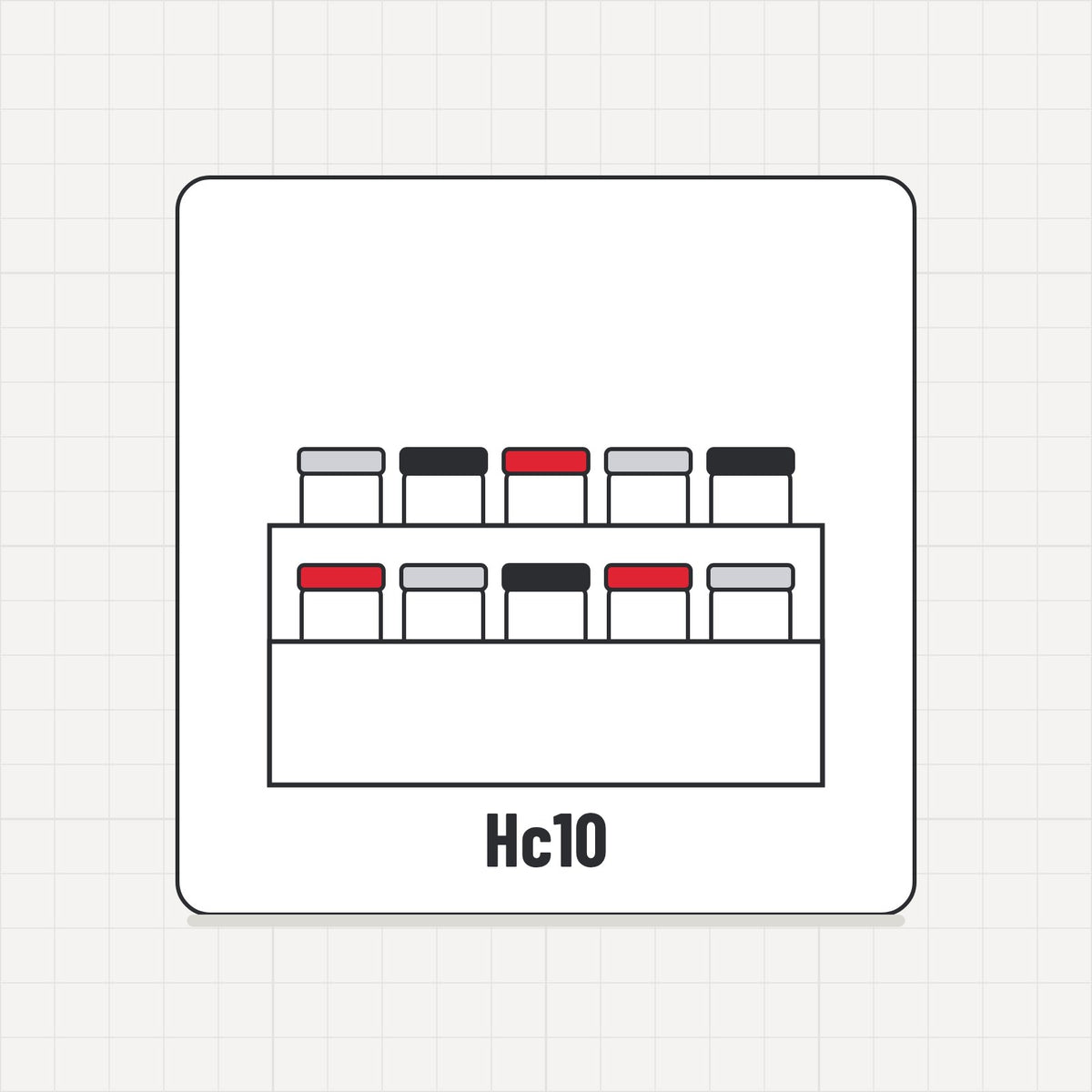 Dibujo ilustrativo: Organizador de pinturas Hc10