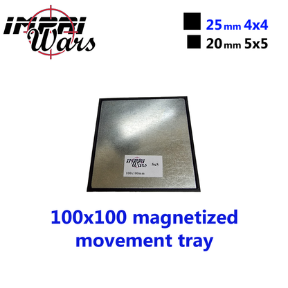 Bandeja de movimiento imantada de 100 × 100 mm (4 × 4 peanas de 25 mm; 5 × 5 peanas de 20 mm)