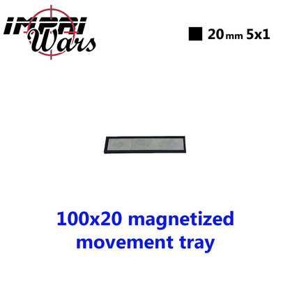 Bandeja de movimiento imantada de 100 × 20 mm (5 × 1 peanas de 20 mm)