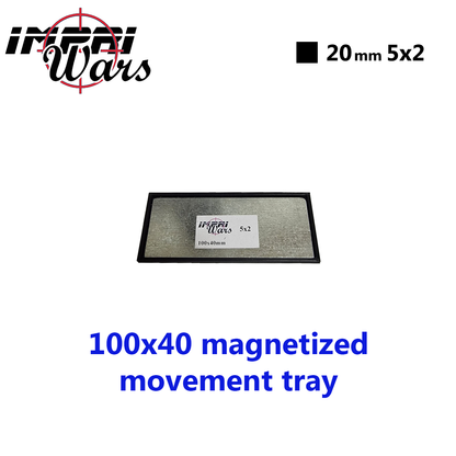 Bandeja de movimiento imantada de 100 × 40 mm (5 × 2 peanas de 20 mm)