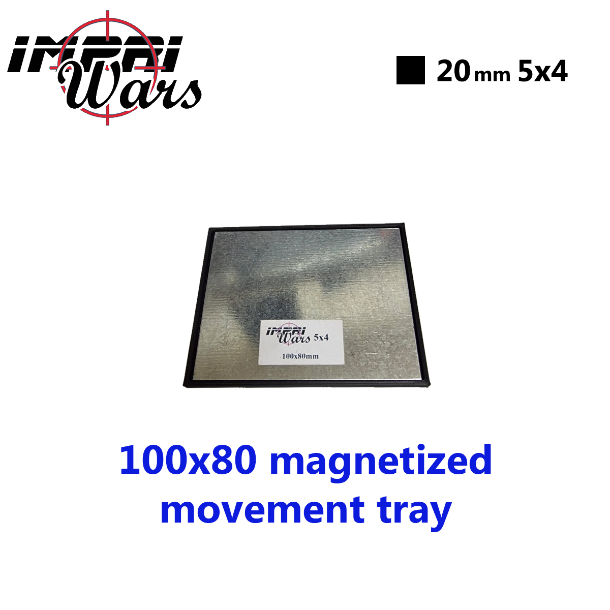 Bandeja de movimiento imantada de 100 × 80 mm (5 × 4 peanas de 20 mm)