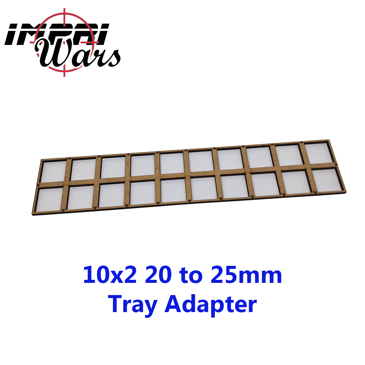Adaptador de bandeja de DM de peanas de 20 a 25 mm, formación 10 × 2