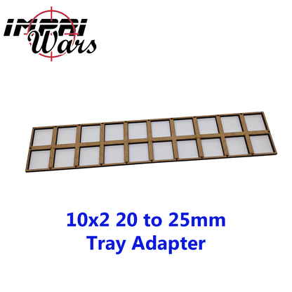 Adaptador de bandeja de DM de peanas de 20 a 25 mm, formación 10 × 2