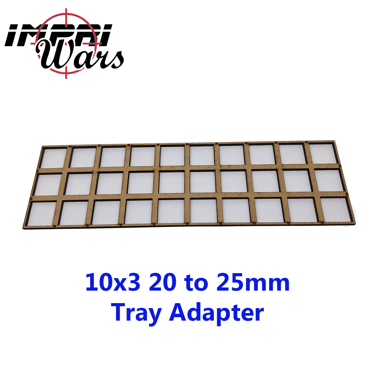 Adaptador de bandeja de DM de peanas de 20 a 25 mm, formación 10 × 3