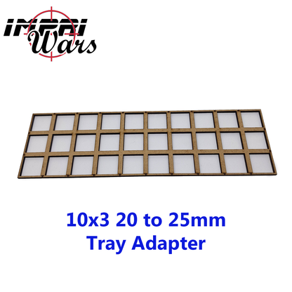 Adaptador de bandeja de DM de peanas de 20 a 25 mm, formación 10 × 3