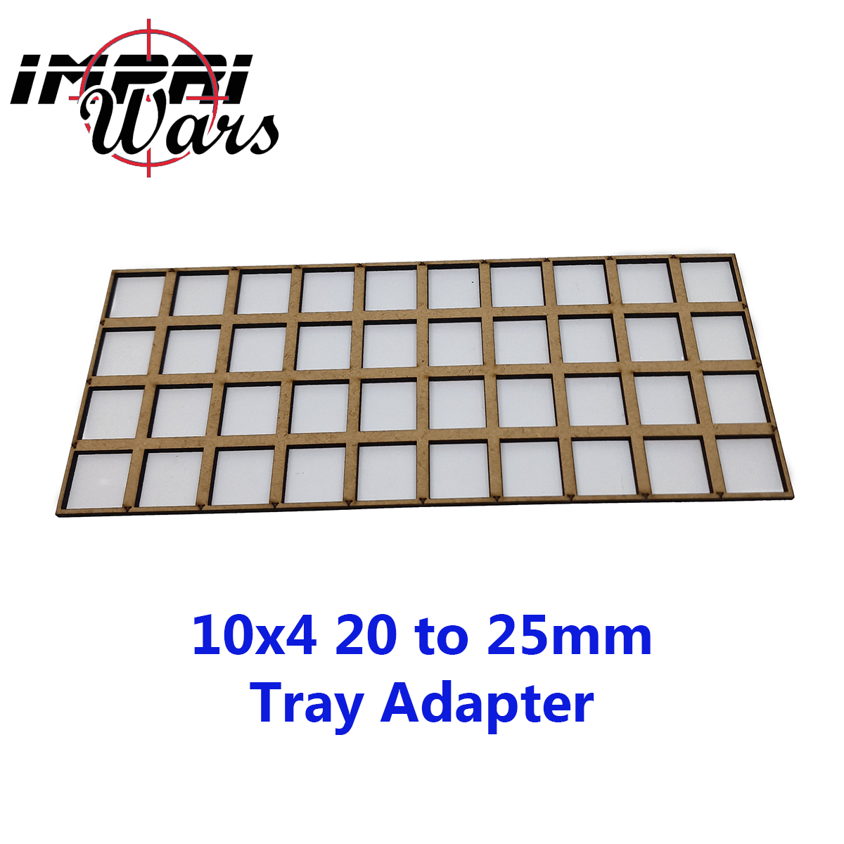 Adaptador de bandeja de DM de peanas de 20 a 25 mm, formación 10 × 4