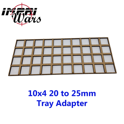 Adaptador de bandeja de DM de peanas de 20 a 25 mm, formación 10 × 4