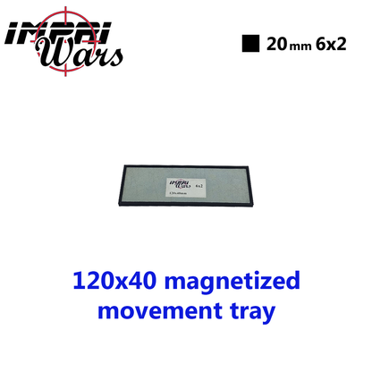 Bandeja de movimiento imantada de 120 × 40 mm (6 × 2 peanas de 20 mm)