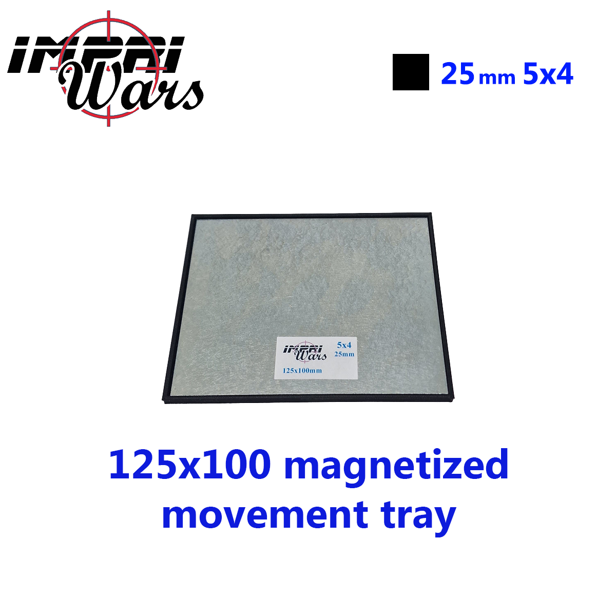 Bandeja de movimiento imantada de 125 × 100 mm (5 × 4 peanas de 25 mm)