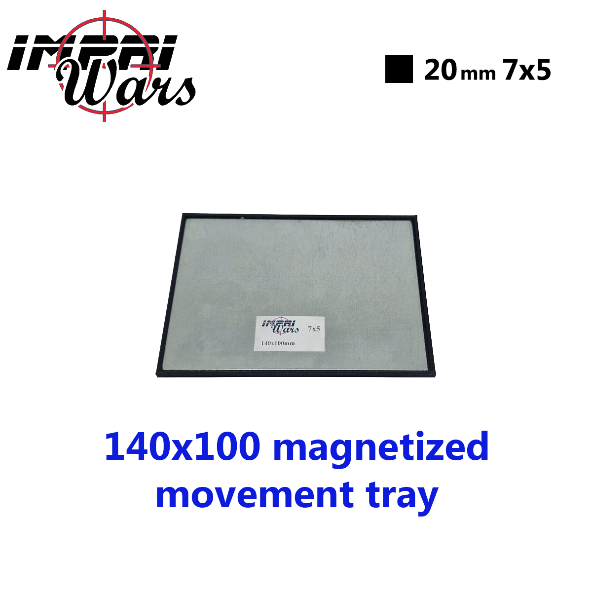 Bandeja de movimiento imantada de 140 × 100 mm (7 × 5 peanas de 20 mm)