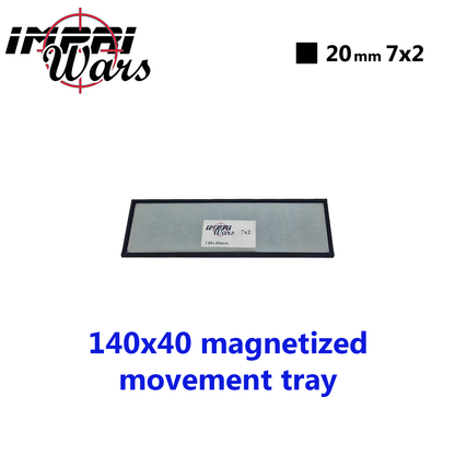 Bandeja de movimiento imantada de 140 × 40 mm (7 × 2 peanas de 20 mm)