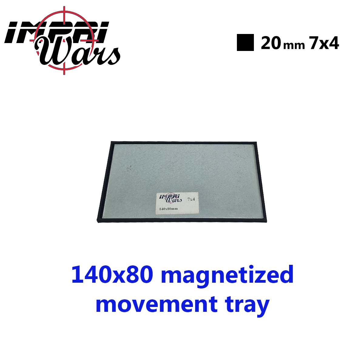 Bandeja de movimiento imantada de 140 × 80 mm (7 × 4 peanas de 20 mm)