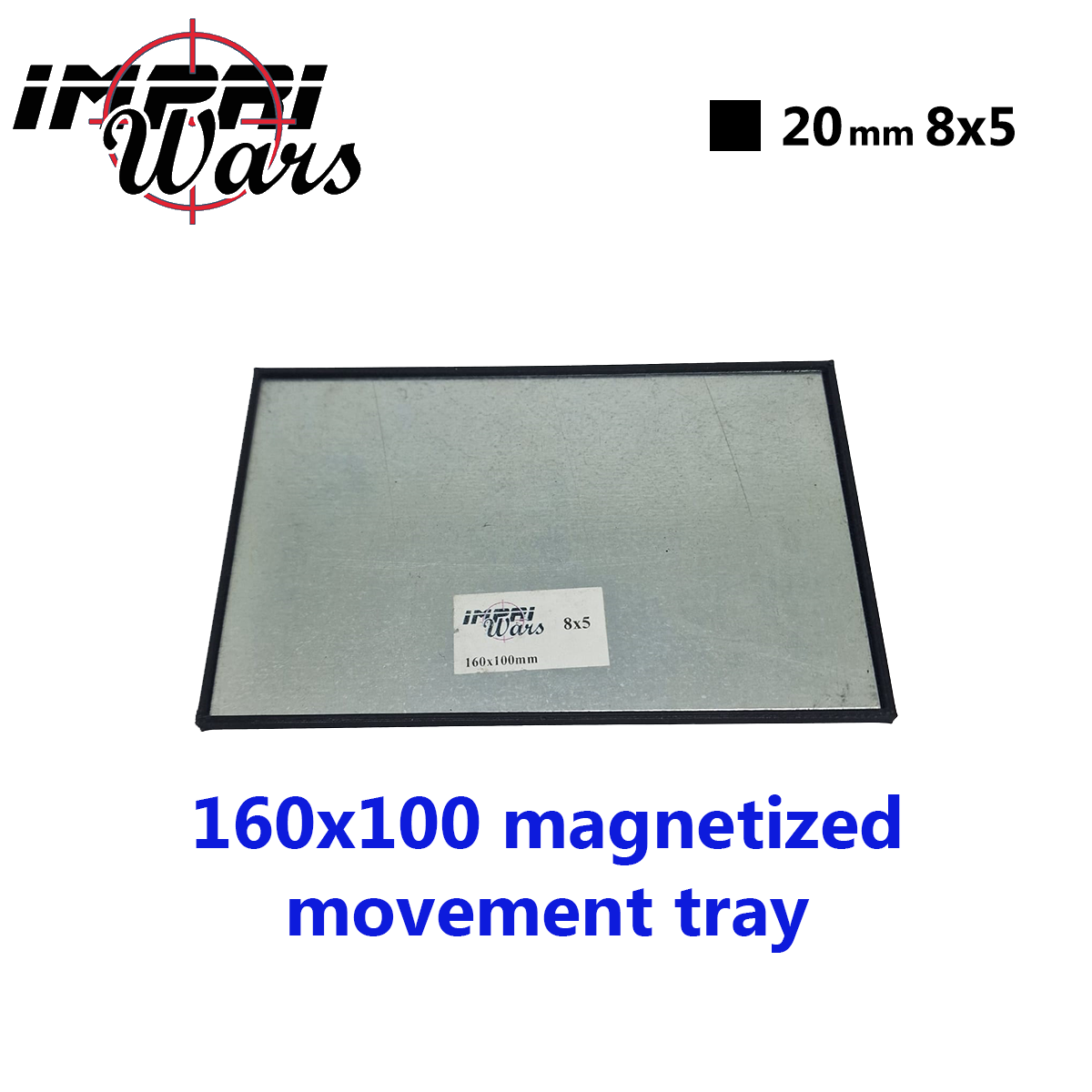 Bandeja de movimiento imantada de 160 × 100 mm (8 × 5 peanas de 20 mm)