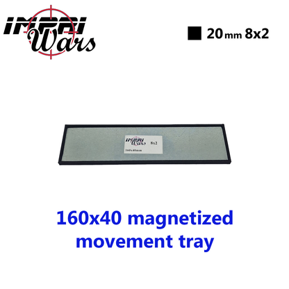 Bandeja de movimiento imantada de 160 × 40 mm (8 × 2 peanas de 20 mm)