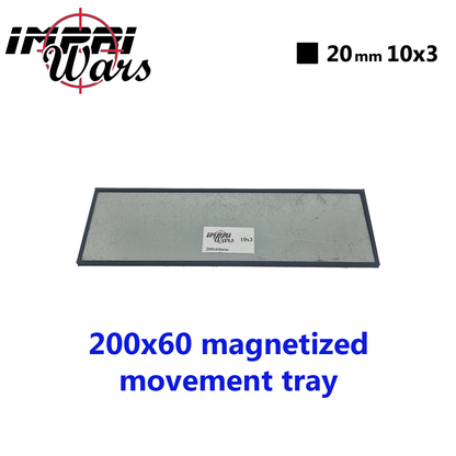 Bandeja de movimiento imantada de 200 × 60 mm (10 × 3 peanas de 20 mm)