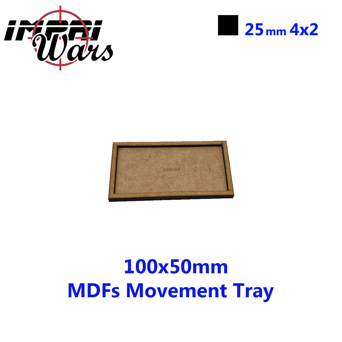 Bandeja de movimiento de DM de 100 × 50 mm (4 × 2 peanas de 25 mm)