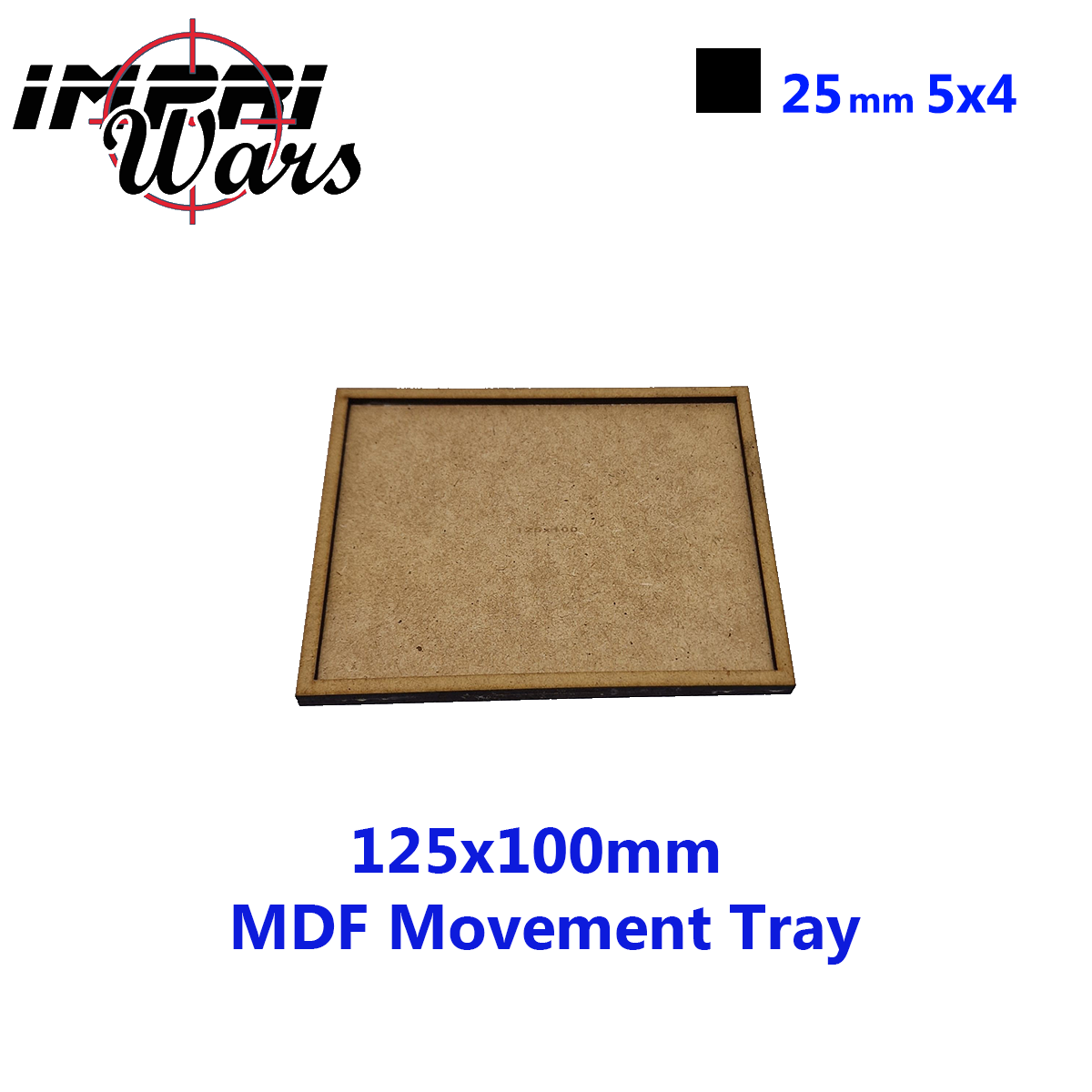 Bandeja de movimiento de DM de 125 × 100 mm (5 × 4 peanas de 25 mm)