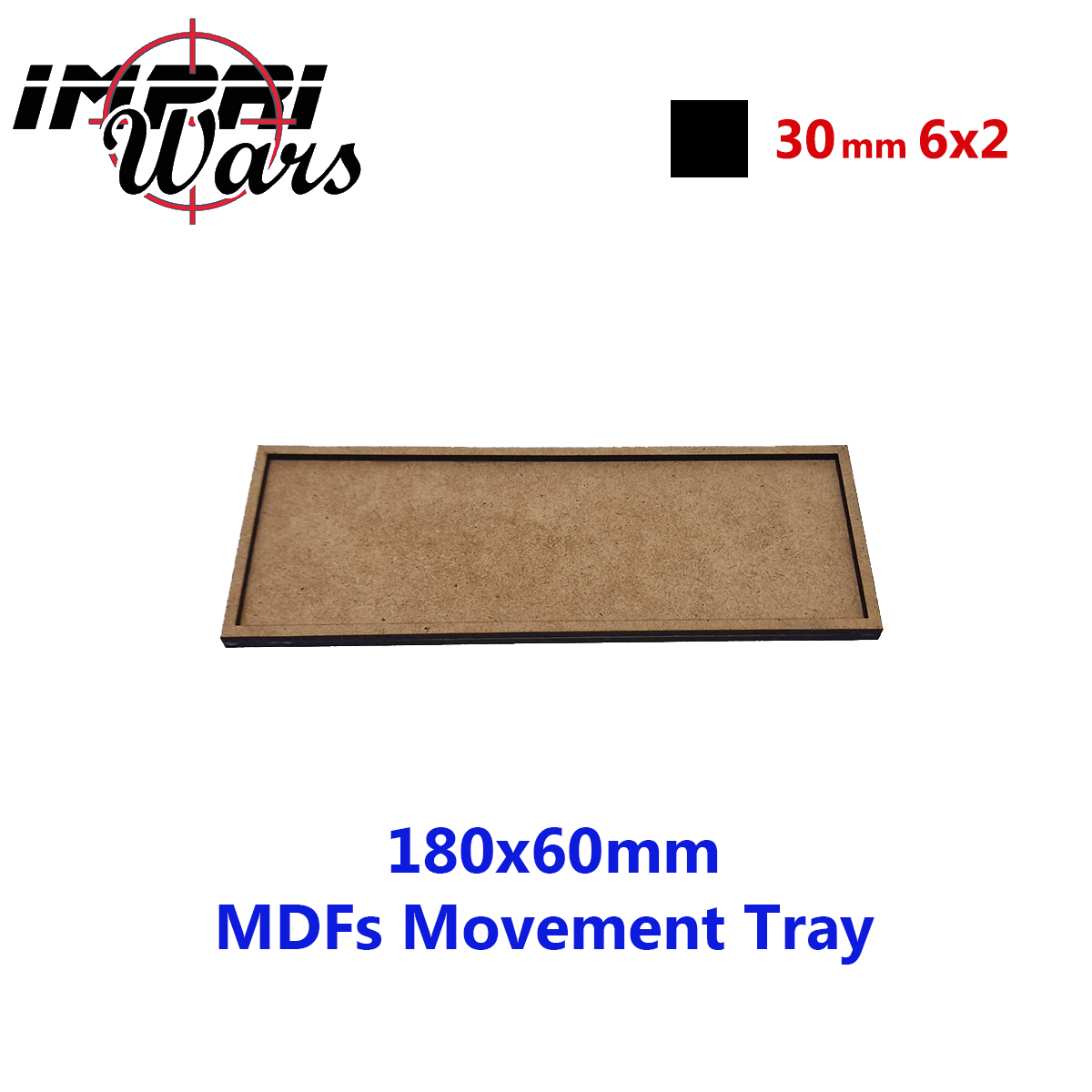 Bandeja de movimiento de DM de 180 × 60 mm (6 × 2 peanas de 30 mm)
