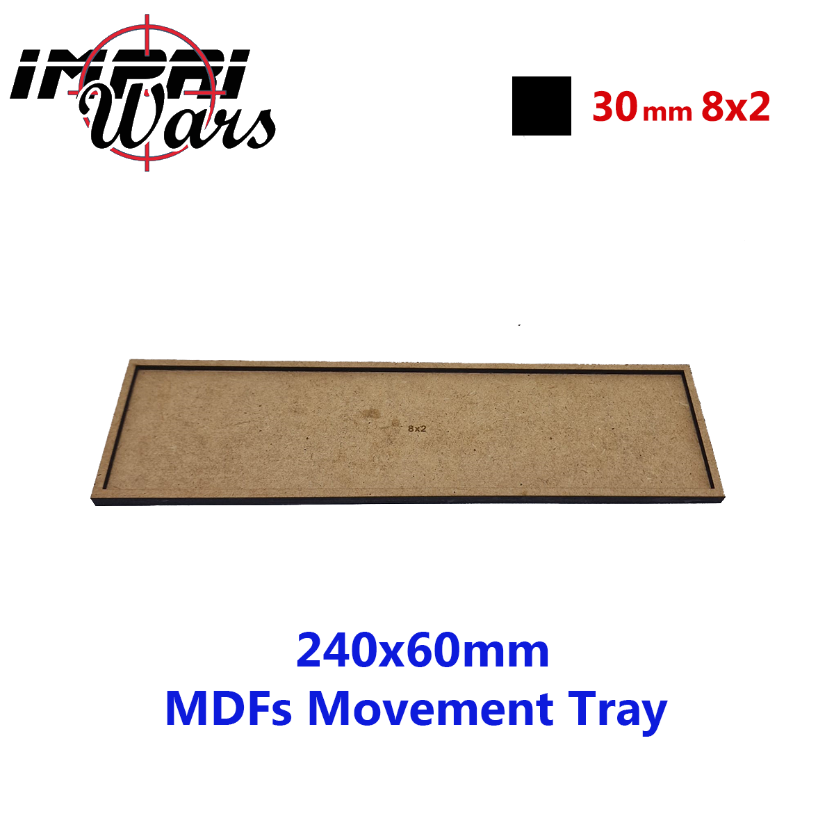 Bandeja de movimiento de DM de 240 × 60 mm (8 × 2 peanas de 30 mm)
