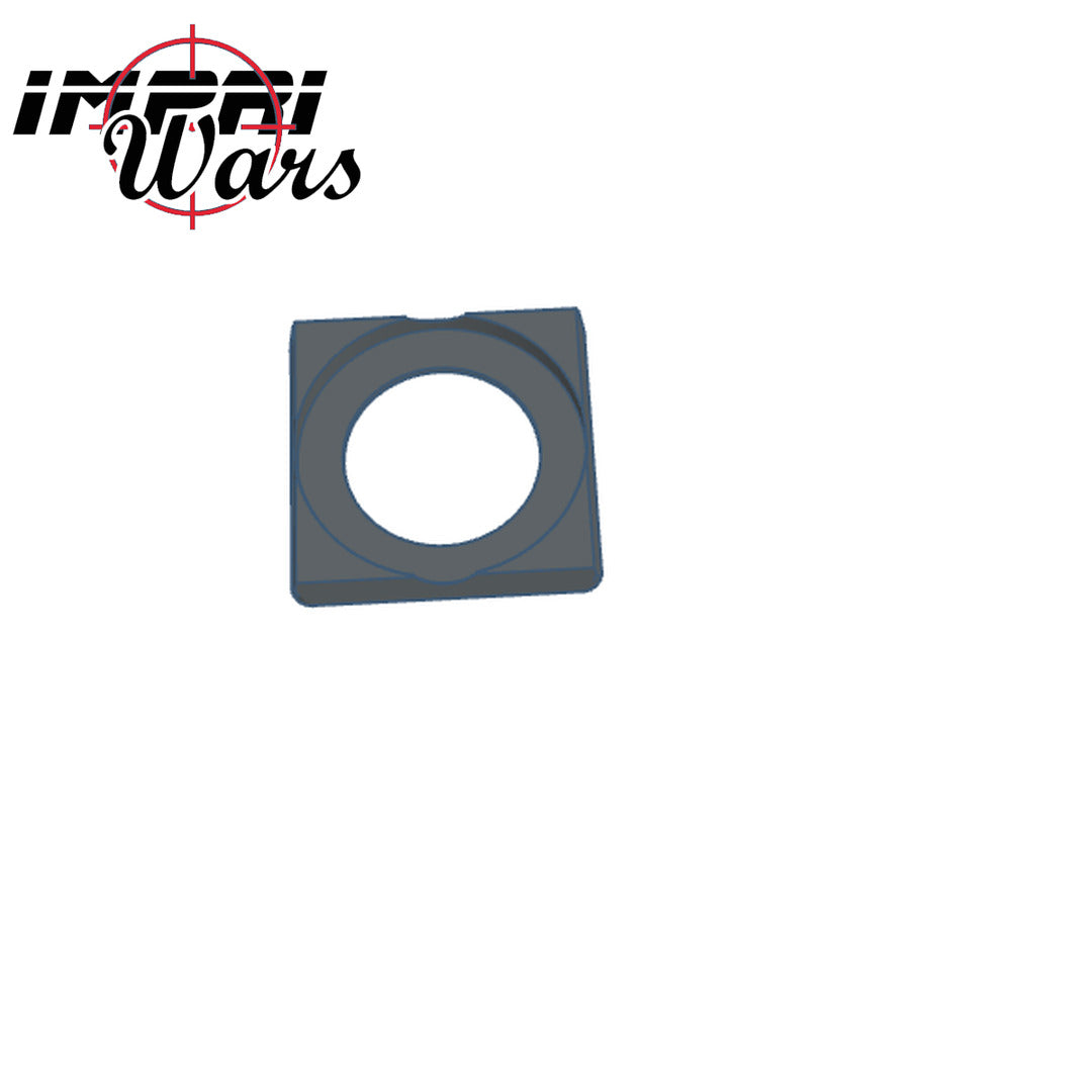 Adaptador de peana redonda de 28,5 mm a cuadrada 30x30 mm
