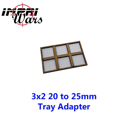 Adaptador de bandeja de DM de peanas de 20 a 25 mm, formación 3 × 2