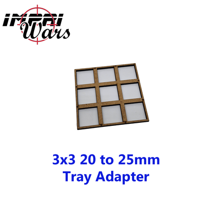 Adaptador de bandeja de DM de peanas de 20 a 25 mm, formación 3 × 3