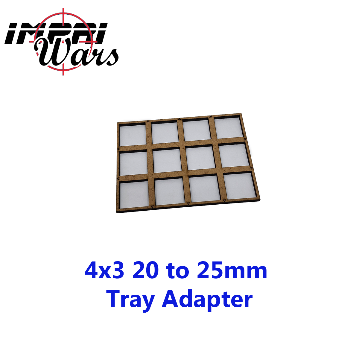 Adaptador de bandeja de DM de peanas de 20 a 25 mm, formación 4 × 3