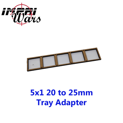 Adaptador de bandeja de DM de peanas de 20 a 25 mm, formación 5 × 1