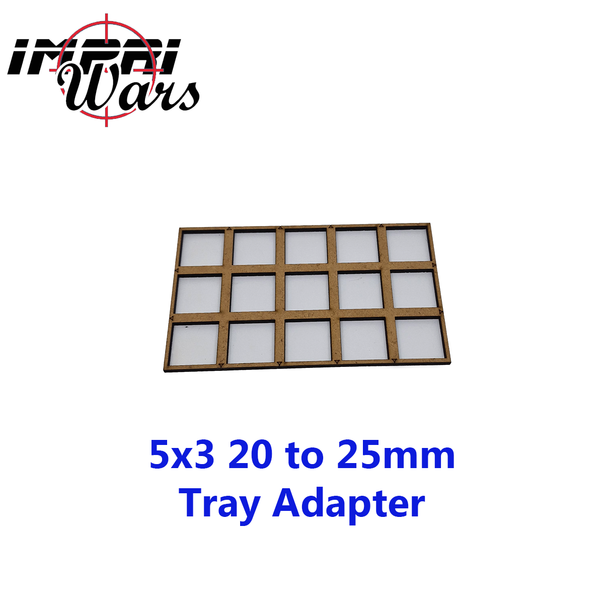 Adaptador de bandeja de DM de peanas de 20 a 25 mm, formación 5 × 3