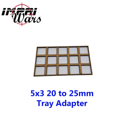 Adaptador de bandeja de DM de peanas de 20 a 25 mm, formación 5 × 3