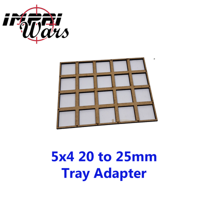 Adaptador de bandeja de DM de peanas de 20 a 25 mm, formación 5 × 4