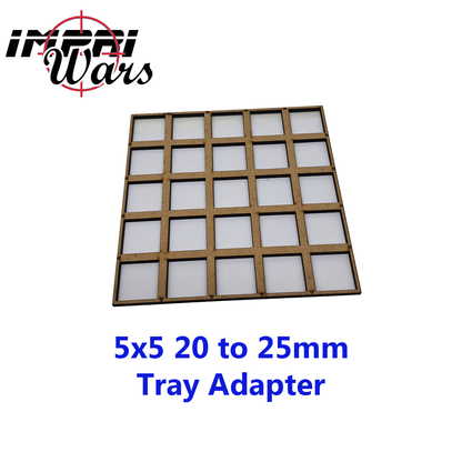 Adaptador de bandeja de DM para peanas de 20 a 25 mm, formación 5 × 5