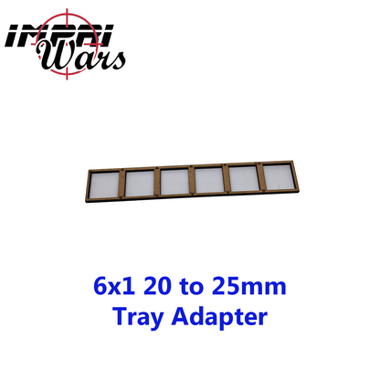 Adaptador de bandeja de DM de peanas de 20 a 25 mm, formación 6 × 1