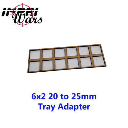 Adaptador de bandeja de DM de peanas de 20 a 25 mm, formación 6 × 2