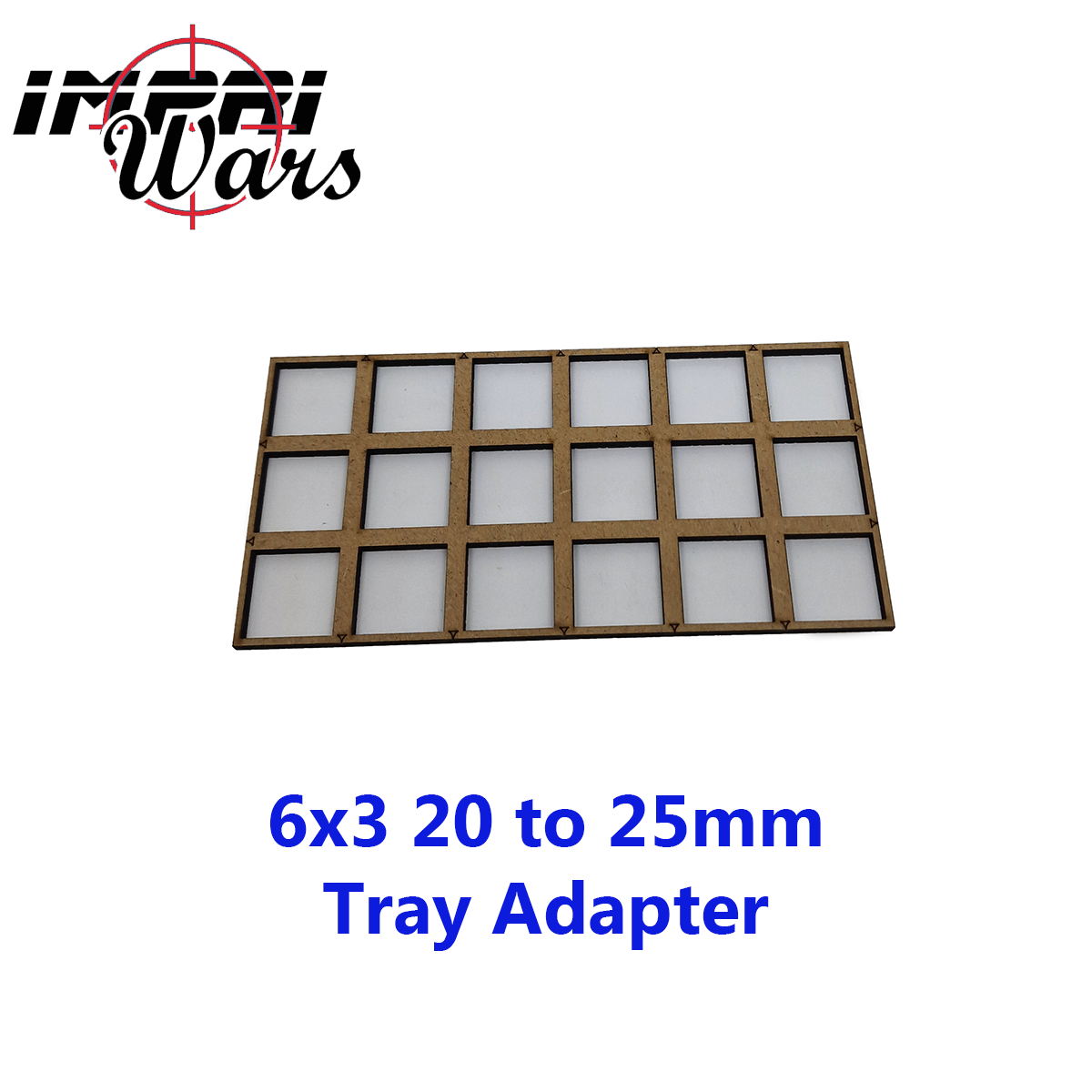 Adaptador de bandeja de DM de peanas de 20 a 25 mm, formación 6 × 3