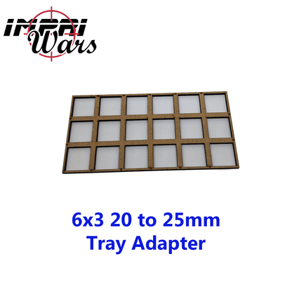 Adaptador de bandeja de DM de peanas de 20 a 25 mm, formación 6 × 3
